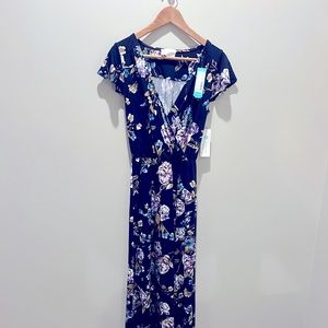 NWT French Grey floral Maxi dress Small